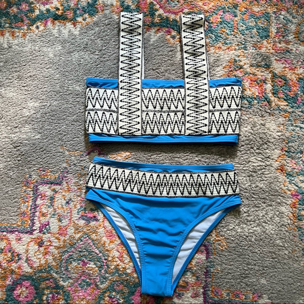 Chevron Bikini size small high waisted